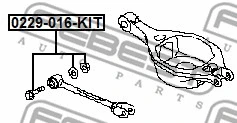 0229-016-KIT FEBEST Болт регулировки развала колёс (фото 2)