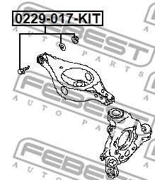 0229-017-KIT FEBEST Болт регулировки развала колёс (фото 2)