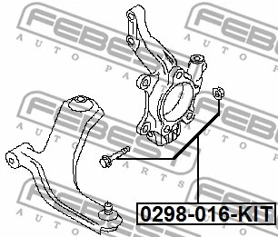 0298-016-KIT FEBEST Болт регулировки развала колёс (фото 2)