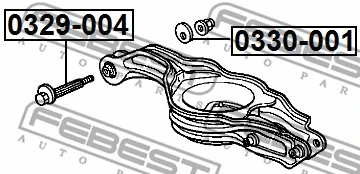 0329-004 FEBEST Болт регулировки развала колёс (фото 2)