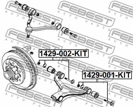 1429-001-KIT FEBEST Болт регулировки развала колёс (фото 1)