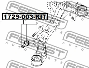 1729-003-KIT FEBEST Болт регулировки развала колёс (фото 1)