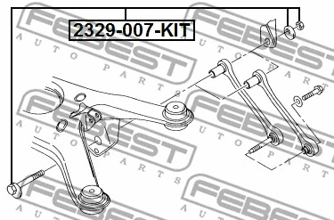 2329-007-KIT FEBEST Болт регулировки развала колёс (фото 2)
