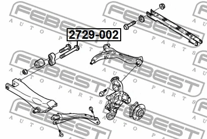 2729-002 FEBEST Болт регулировки развала колёс (фото 2)