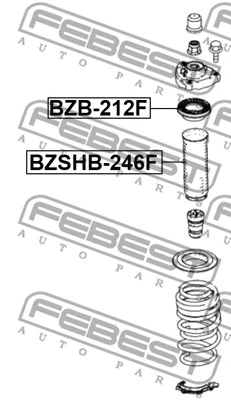 BZSHB-246F FEBEST Защитный колпак / пыльник, амортизатор (фото 2)