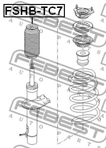 FSHB-TC7 FEBEST Защитный колпак / пыльник, амортизатор (фото 2)