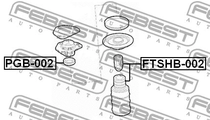 FTSHB-002 FEBEST Защитный колпак / пыльник, амортизатор (фото 2)