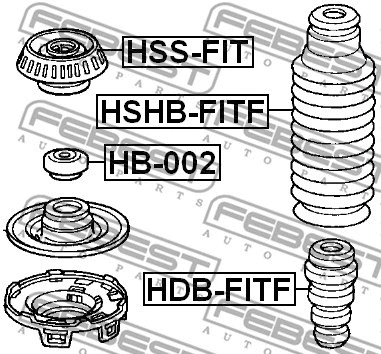 HSHB-FITF FEBEST Защитный колпак / пыльник, амортизатор (фото 2)