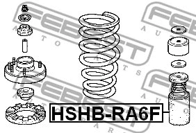 HSHB-RA6F FEBEST Защитный колпак / пыльник, амортизатор (фото 2)