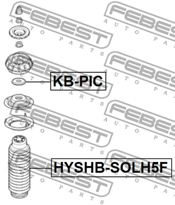 HYSHB-SOLH5F FEBEST Защитный колпак / пыльник, амортизатор (фото 2)