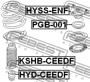 KSHB-CEEDF FEBEST Защитный колпак / пыльник, амортизатор (фото 2)