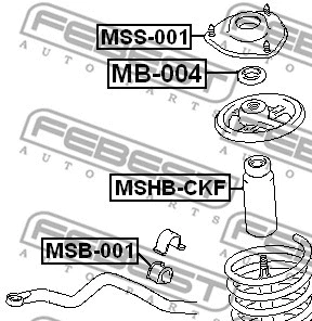 MSHB-CKF FEBEST Защитный колпак / пыльник, амортизатор (фото 2)