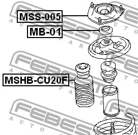 MSHB-CU20F FEBEST Защитный колпак / пыльник, амортизатор (фото 2)