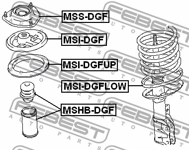 MSHB-DGF FEBEST Защитный колпак / пыльник, амортизатор (фото 2)