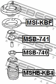 MSHB-KB4 FEBEST Защитный колпак / пыльник, амортизатор (фото 2)
