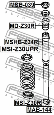 MSHB-Z34R FEBEST Защитный колпак / пыльник, амортизатор (фото 2)