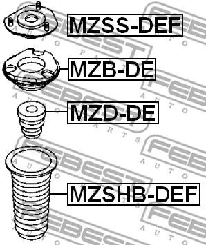 MZSHB-DEF FEBEST Защитный колпак / пыльник, амортизатор (фото 2)