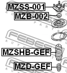MZSHB-GEF FEBEST Защитный колпак / пыльник, амортизатор (фото 2)
