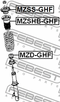 MZSHB-GHF FEBEST Защитный колпак / пыльник, амортизатор (фото 2)