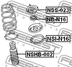 NSHB-002 FEBEST Защитный колпак / пыльник, амортизатор (фото 2)