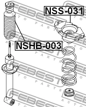 NSHB-003 FEBEST Защитный колпак / пыльник, амортизатор (фото 2)