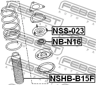 NSHB-B15F FEBEST Защитный колпак / пыльник, амортизатор (фото 2)