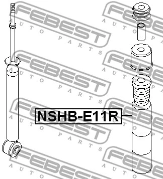 NSHB-E11R FEBEST Защитный колпак / пыльник, амортизатор (фото 2)