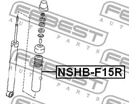 NSHB-F15R FEBEST Защитный колпак / пыльник, амортизатор (фото 2)