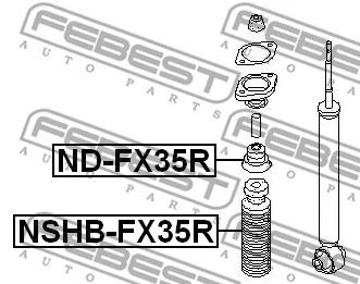 NSHB-FX35R FEBEST Защитный колпак / пыльник, амортизатор (фото 2)