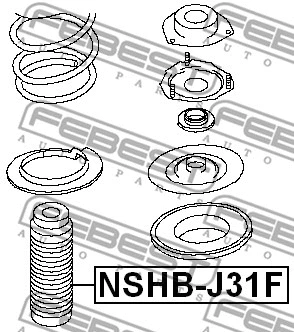 NSHB-J31F FEBEST Защитный колпак / пыльник, амортизатор (фото 2)