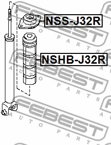 NSHB-J32R FEBEST Защитный колпак / пыльник, амортизатор (фото 2)