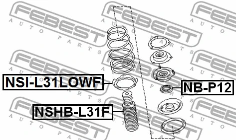 NSHB-L31F FEBEST Защитный колпак / пыльник, амортизатор (фото 2)