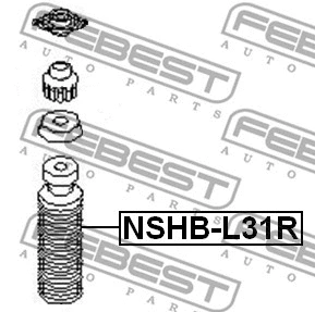 NSHB-L31R FEBEST Защитный колпак / пыльник, амортизатор (фото 2)
