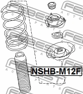 NSHB-M12F FEBEST Защитный колпак / пыльник, амортизатор (фото 2)