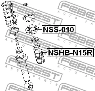 NSHB-N15R FEBEST Защитный колпак / пыльник, амортизатор (фото 2)