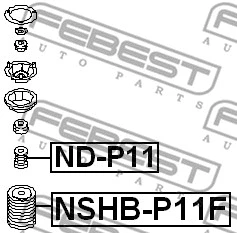NSHB-P11F FEBEST Защитный колпак / пыльник, амортизатор (фото 2)