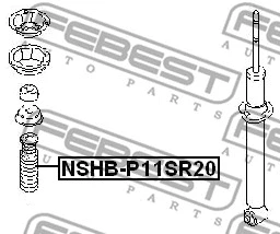 NSHB-P11SR20 FEBEST Защитный колпак / пыльник, амортизатор (фото 2)