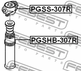 PGSHB-307R FEBEST Защитный колпак / пыльник, амортизатор (фото 2)