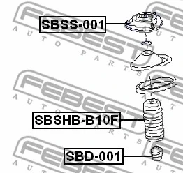SBSHB-B10F FEBEST Защитный колпак / пыльник, амортизатор (фото 2)