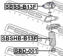 SBSHB-B13F FEBEST Защитный колпак / пыльник, амортизатор (фото 2)