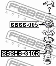 SBSHB-G10R FEBEST Защитный колпак / пыльник, амортизатор (фото 2)
