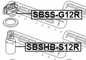 SBSHB-S12R FEBEST Защитный колпак / пыльник, амортизатор (фото 2)