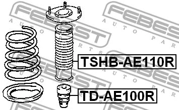 TSHB-AE110R FEBEST Защитный колпак / пыльник, амортизатор (фото 2)