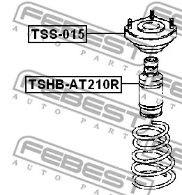 TSHB-AT210R FEBEST Защитный колпак / пыльник, амортизатор (фото 2)