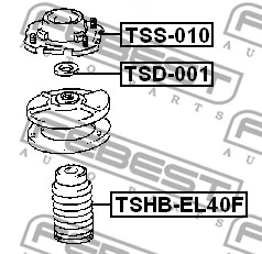 TSHB-EL40F FEBEST Защитный колпак / пыльник, амортизатор (фото 2)