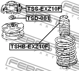 TSHB-EXZ10F FEBEST Защитный колпак / пыльник, амортизатор (фото 2)