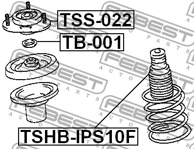 TSHB-IPS10F FEBEST Защитный колпак / пыльник, амортизатор (фото 2)