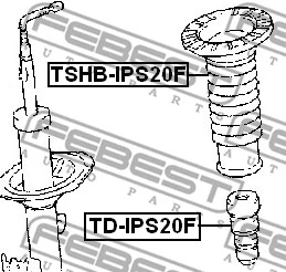 TSHB-IPS20F FEBEST Защитный колпак / пыльник, амортизатор (фото 2)