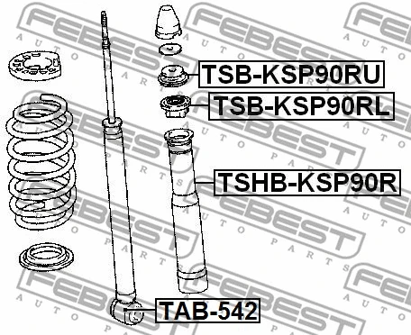 TSHB-KSP90R FEBEST Защитный колпак / пыльник, амортизатор (фото 2)