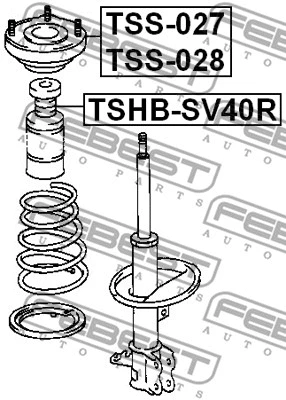 TSHB-SV40R FEBEST Защитный колпак / пыльник, амортизатор (фото 2)